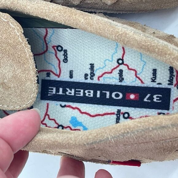 Oliberte Womens Loafer Shoes Suede Lace Up Suede Brown Size 37 - Picture 9 of 14